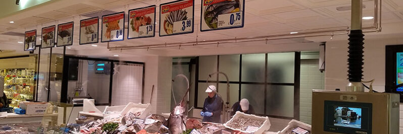 Sistema di umidificazione banco del pesce