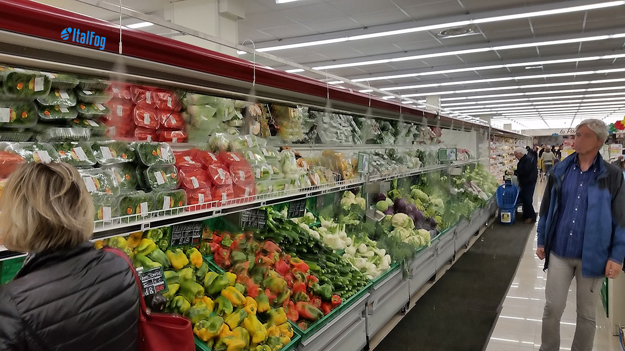 Umidificazione banco frutta