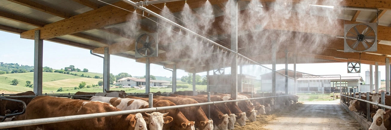 Nebulizzazione allevamento bovini