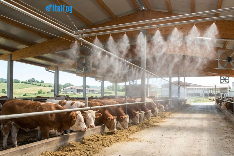 Nebulizzazione allevamento bovini