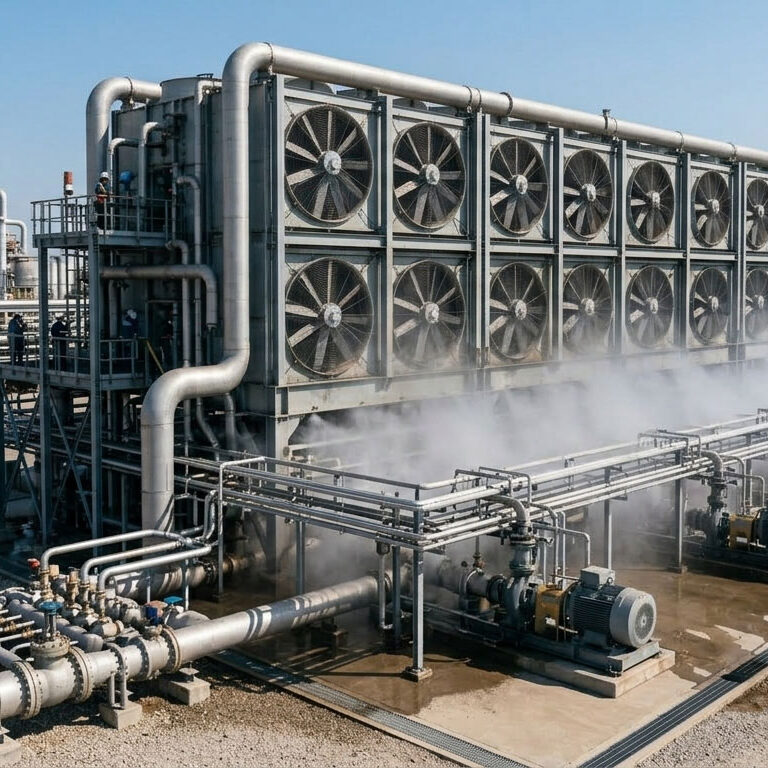 Precooling condensatori raffinerie