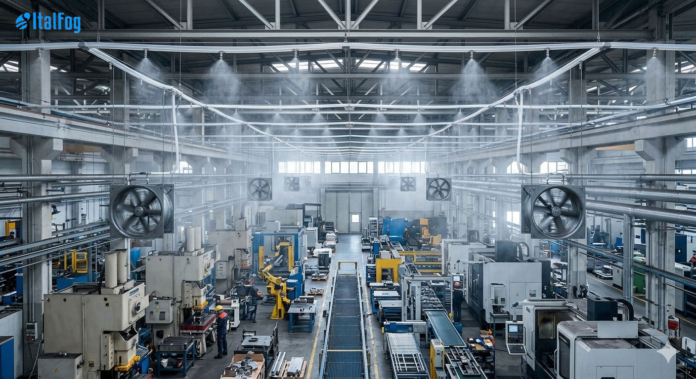 Raffrescamento capannone industriale