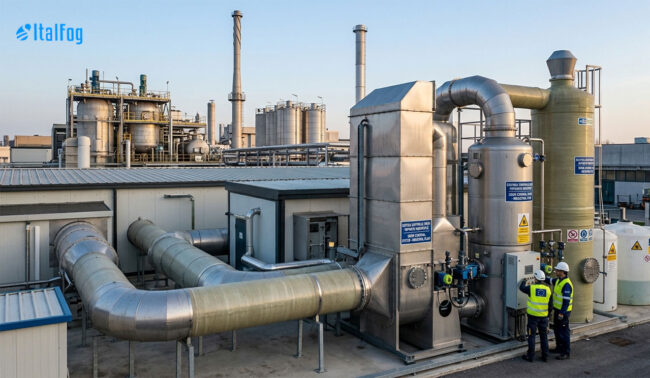 Odor control system industrial plant Europe