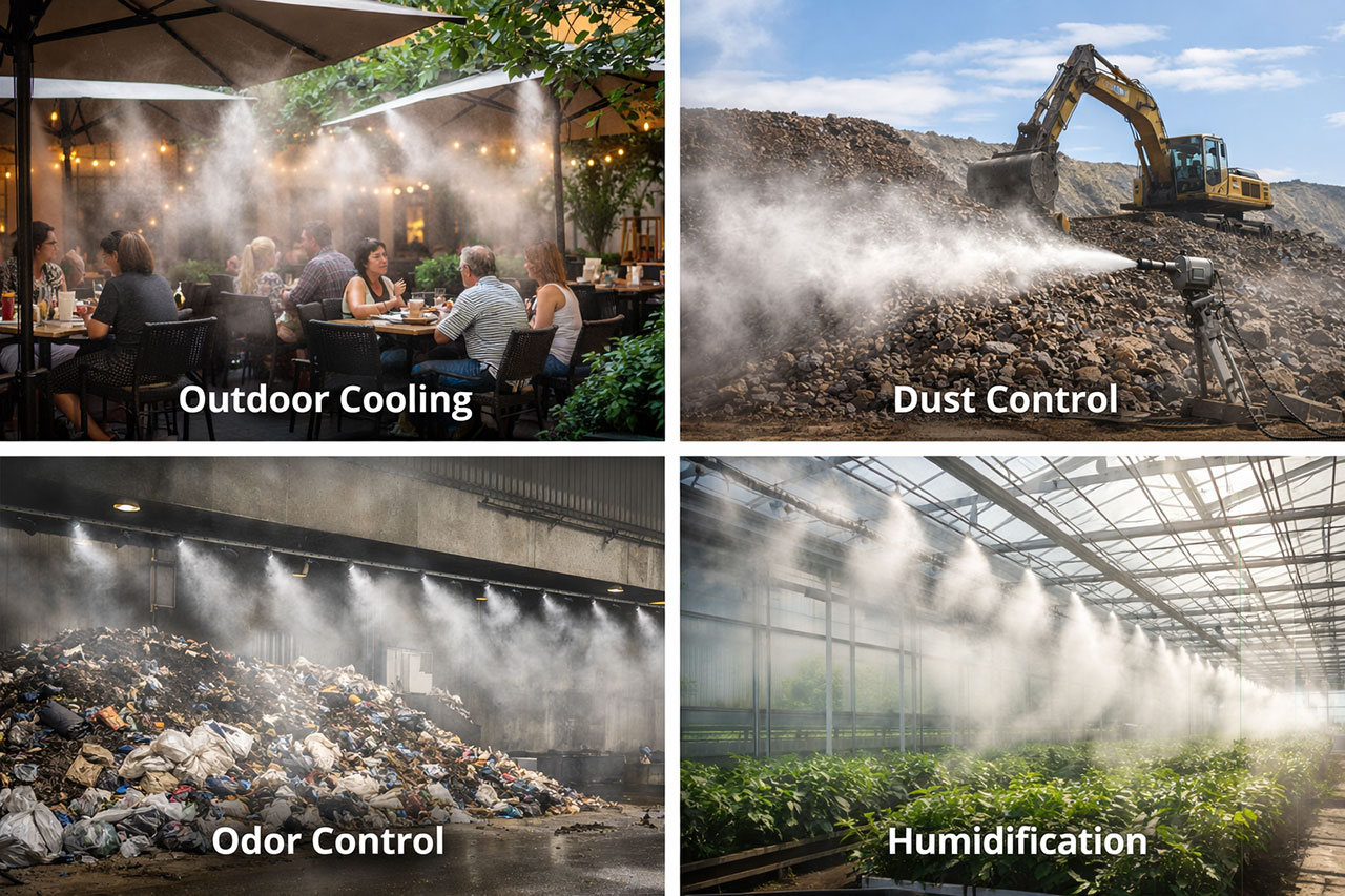 Misting systems applications